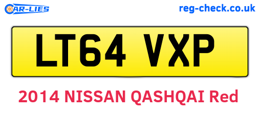 LT64VXP are the vehicle registration plates.