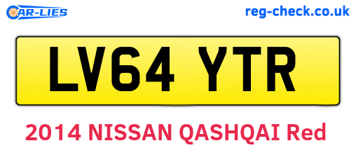 LV64YTR are the vehicle registration plates.