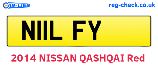 N11LFY are the vehicle registration plates.