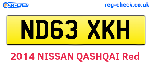 ND63XKH are the vehicle registration plates.