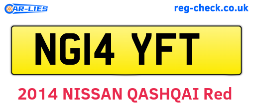 NG14YFT are the vehicle registration plates.