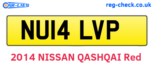 NU14LVP are the vehicle registration plates.