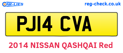 PJ14CVA are the vehicle registration plates.