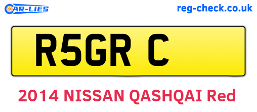 R5GRC are the vehicle registration plates.