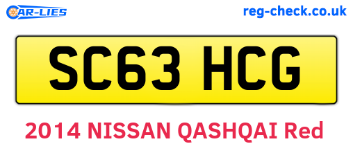 SC63HCG are the vehicle registration plates.