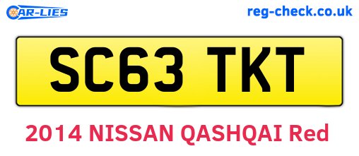 SC63TKT are the vehicle registration plates.
