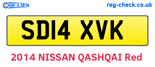 SD14XVK are the vehicle registration plates.