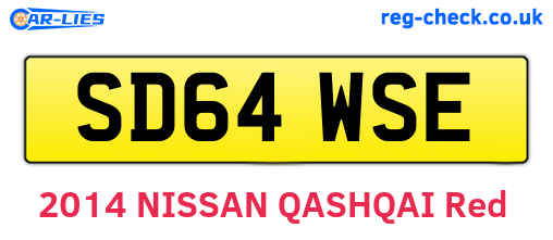 SD64WSE are the vehicle registration plates.