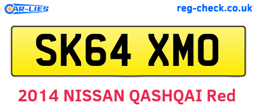 SK64XMO are the vehicle registration plates.