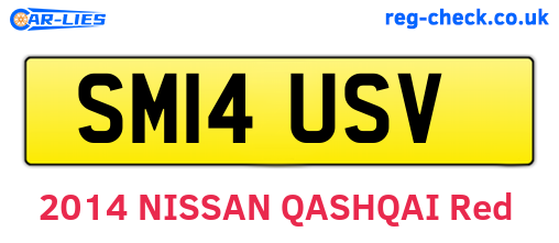 SM14USV are the vehicle registration plates.