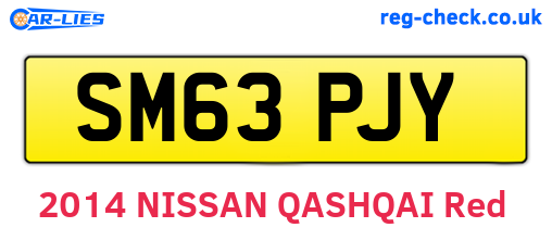 SM63PJY are the vehicle registration plates.
