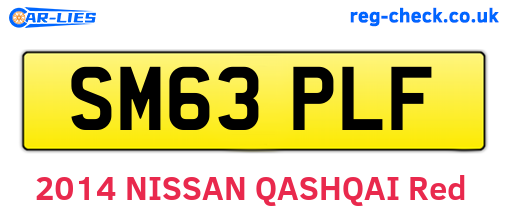 SM63PLF are the vehicle registration plates.