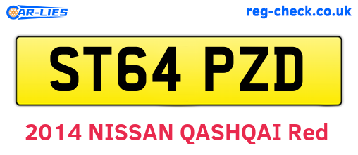 ST64PZD are the vehicle registration plates.