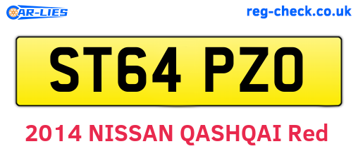 ST64PZO are the vehicle registration plates.