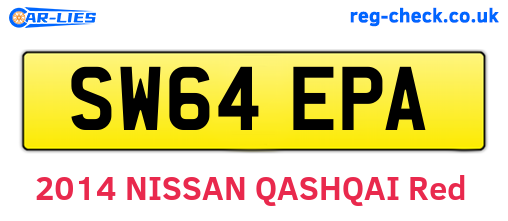 SW64EPA are the vehicle registration plates.