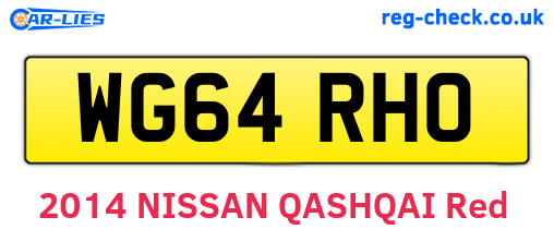 WG64RHO are the vehicle registration plates.