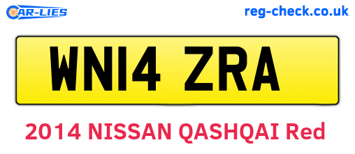 WN14ZRA are the vehicle registration plates.