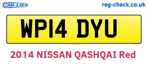 WP14DYU are the vehicle registration plates.