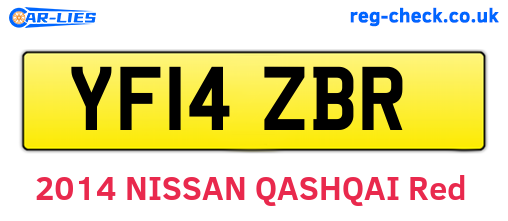 YF14ZBR are the vehicle registration plates.