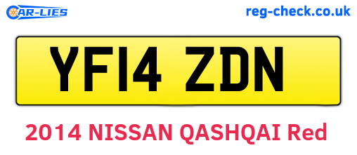 YF14ZDN are the vehicle registration plates.