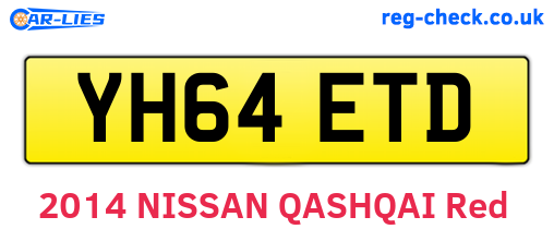 YH64ETD are the vehicle registration plates.