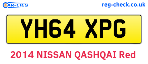 YH64XPG are the vehicle registration plates.