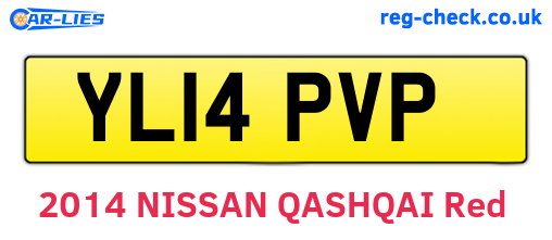 YL14PVP are the vehicle registration plates.