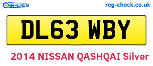 DL63WBY are the vehicle registration plates.