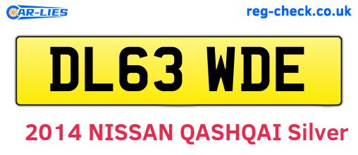 DL63WDE are the vehicle registration plates.
