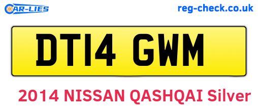 DT14GWM are the vehicle registration plates.