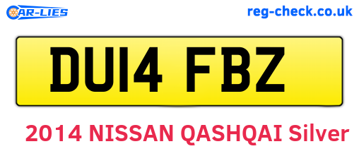 DU14FBZ are the vehicle registration plates.