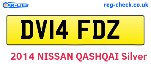 DV14FDZ are the vehicle registration plates.