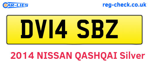 DV14SBZ are the vehicle registration plates.