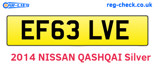 EF63LVE are the vehicle registration plates.
