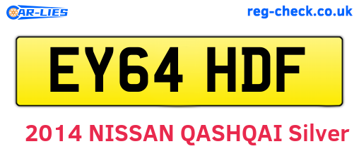 EY64HDF are the vehicle registration plates.