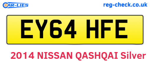 EY64HFE are the vehicle registration plates.