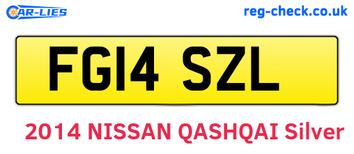 FG14SZL are the vehicle registration plates.