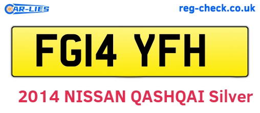 FG14YFH are the vehicle registration plates.