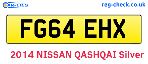 FG64EHX are the vehicle registration plates.