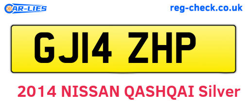 GJ14ZHP are the vehicle registration plates.