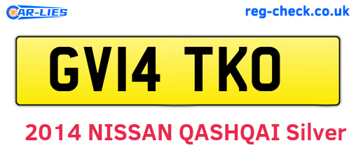 GV14TKO are the vehicle registration plates.