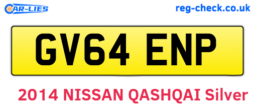 GV64ENP are the vehicle registration plates.