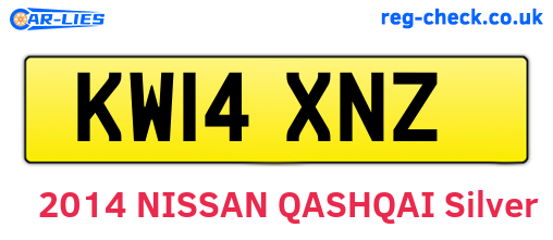 KW14XNZ are the vehicle registration plates.
