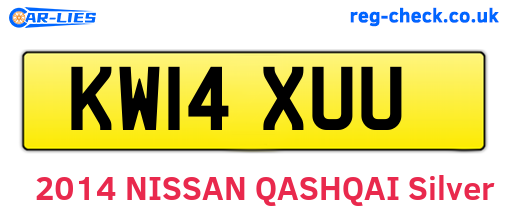 KW14XUU are the vehicle registration plates.