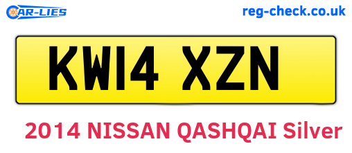 KW14XZN are the vehicle registration plates.