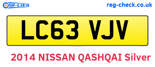 LC63VJV are the vehicle registration plates.