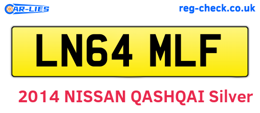 LN64MLF are the vehicle registration plates.