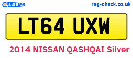 LT64UXW are the vehicle registration plates.