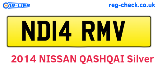ND14RMV are the vehicle registration plates.