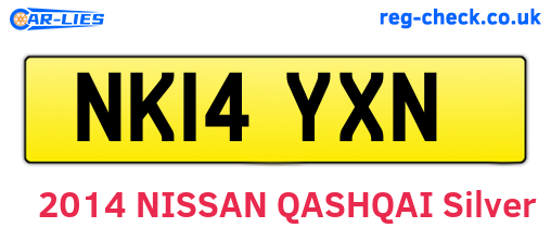 NK14YXN are the vehicle registration plates.